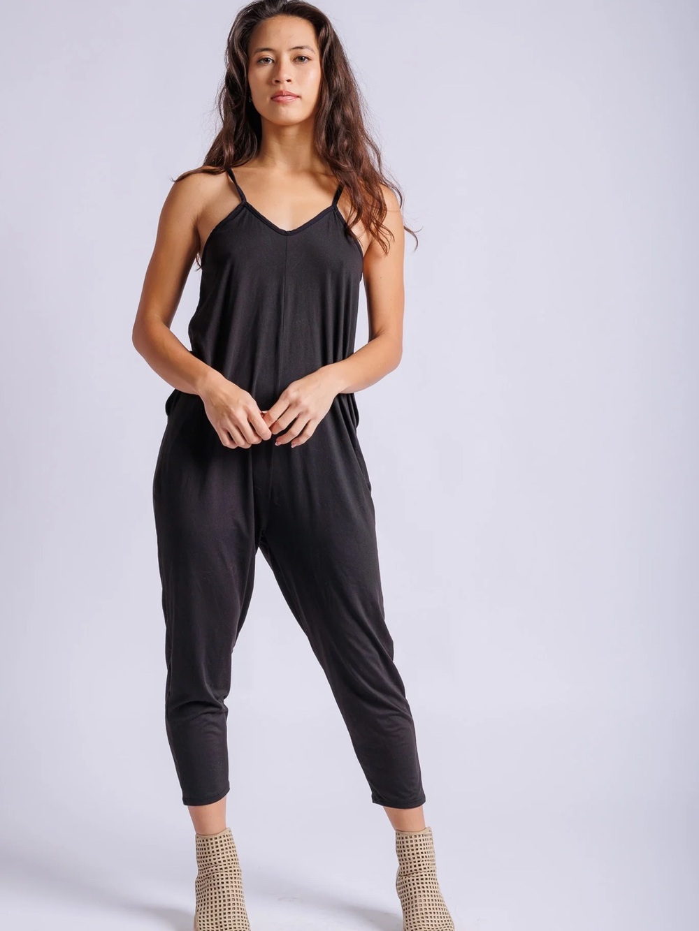 Black Wiley Jumpsuit with Pockets